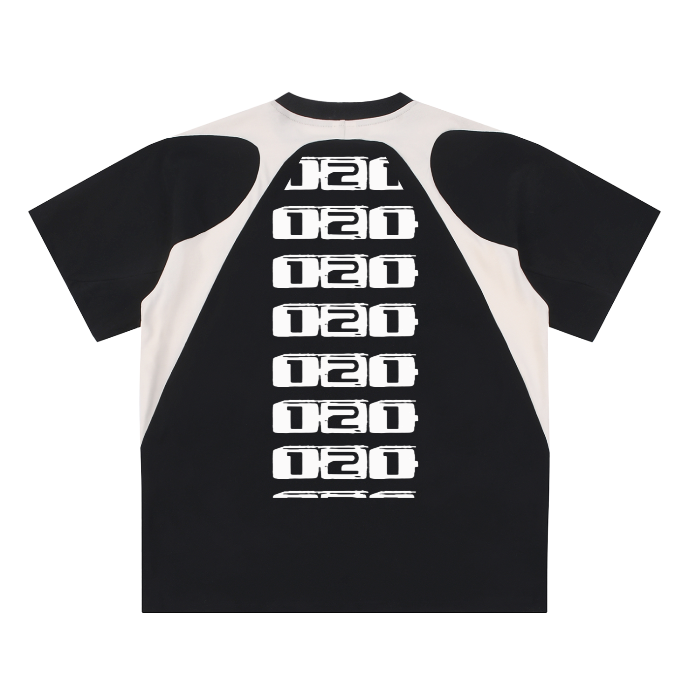 Contrast Panel Cotton T-Shirt